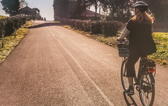 By e-bike 
