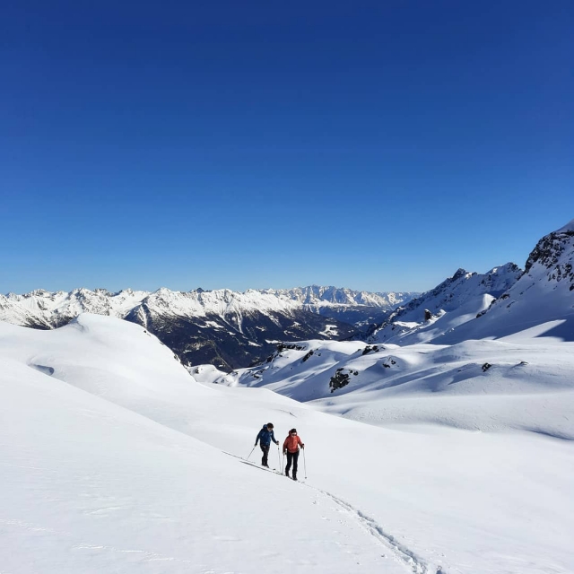  Alpine skiing in company 