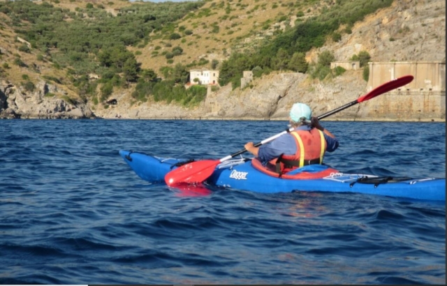  By kayak 