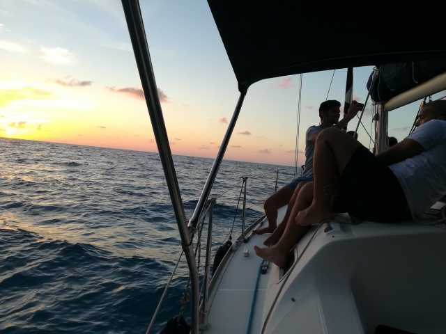Meraviglioso tramonto sul mare