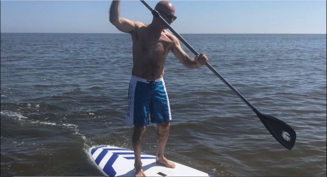  On board the SUP 
