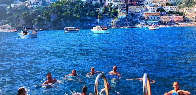 Swimming in the sea with wonderful views 