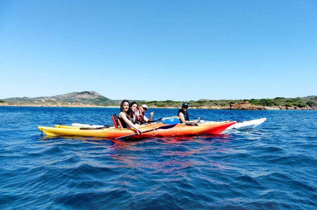 Em Figari, em caiaque 
