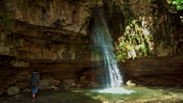  Waterfall along the route 