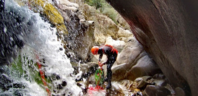 Under the waterfall