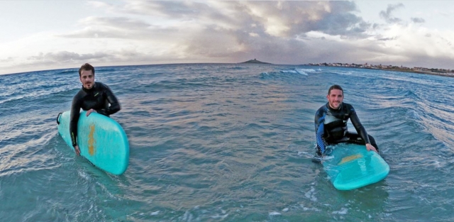 On shore for the lesson 