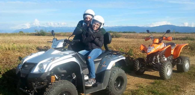 Couple during the quad tour 