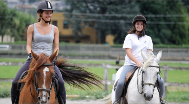 On horses 