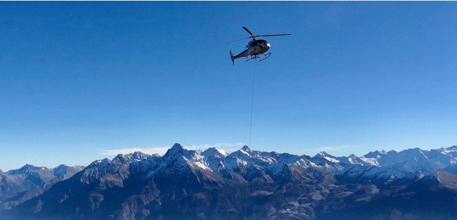 Dall'alto dell'elicottero