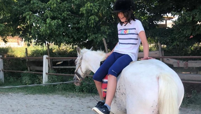 Passeggiata a cavallo bambini