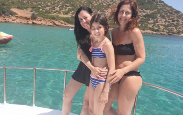  With the family 
