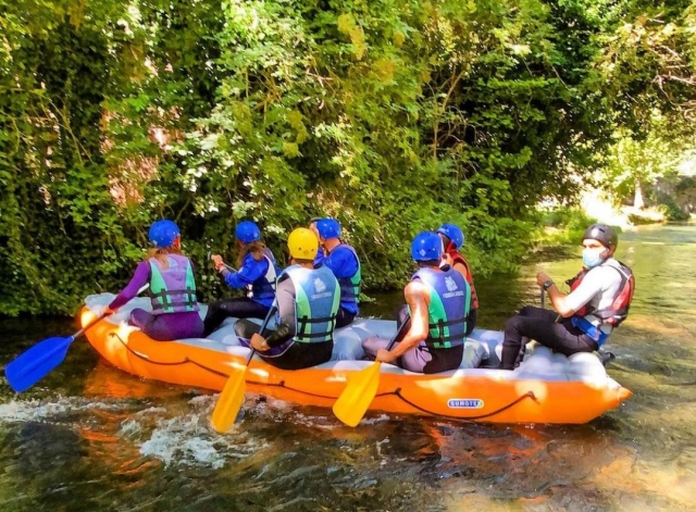 rafting con gli amici