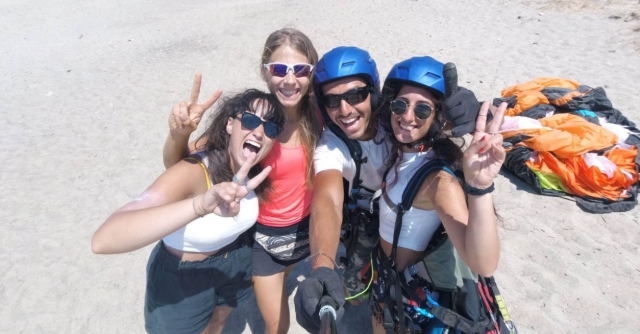 Tutti insieme prima del volo