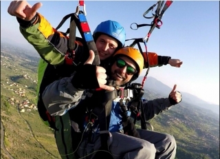 Two-seater paragliding on the Agro Pontino + video 15min