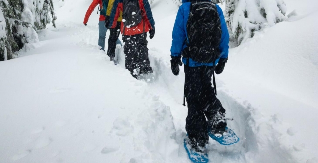  in Schneeschuhen 