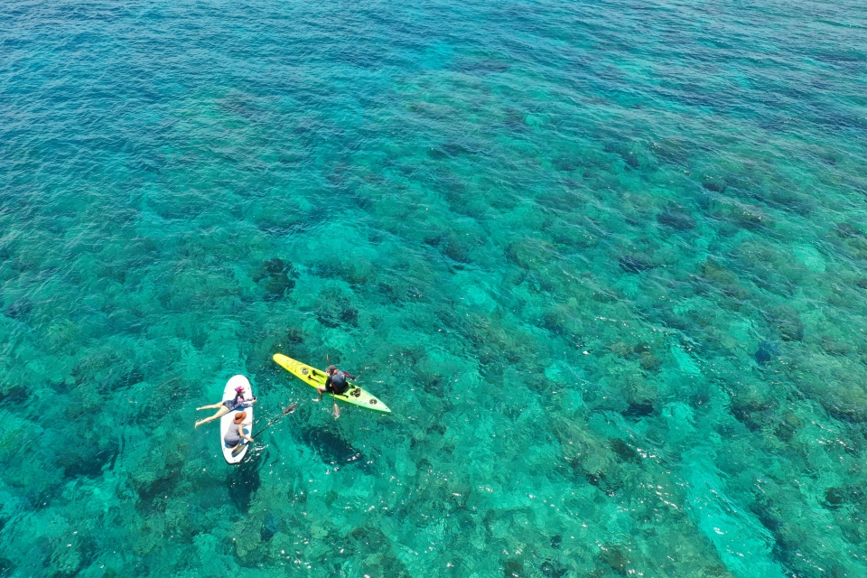 Sup dans la mer de Sardaigne 