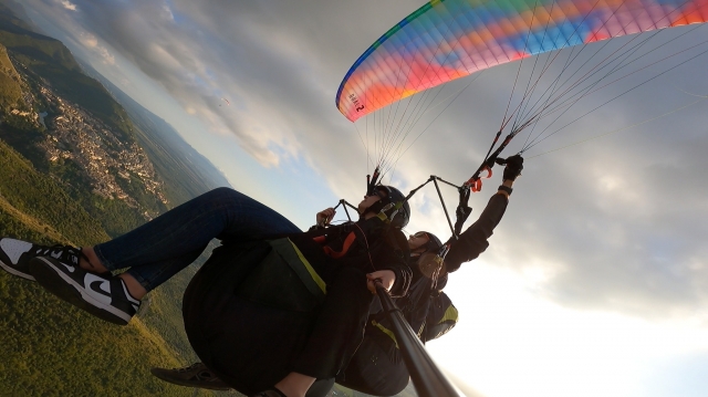Panoramic paragliding flight in Norma 1 hour and a half