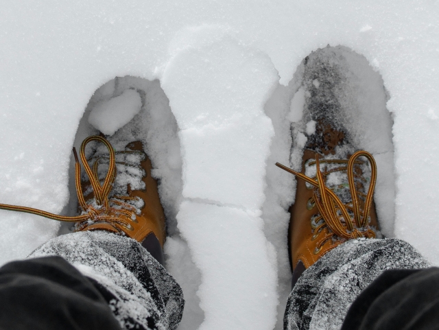 Piedi nella neve
