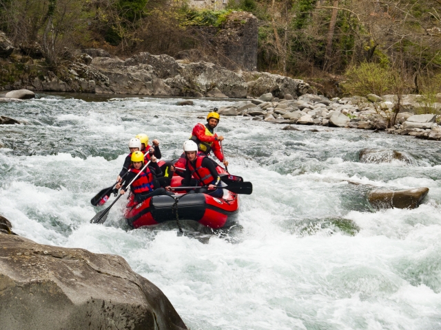 Rafting con amici