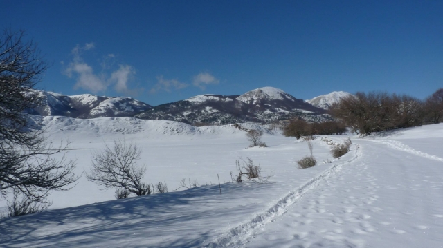  el parque Sirente Velino lleno de nieve 