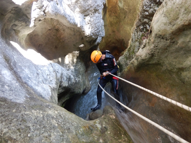 Canyoning at the Marchetto Torrent for 3 hours