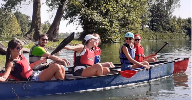 andiamo in canoa sul tratto del mincio