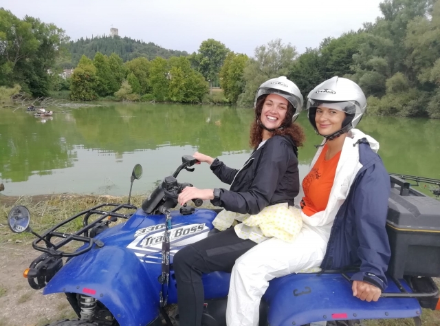  À deux sur l'un de nos quads 