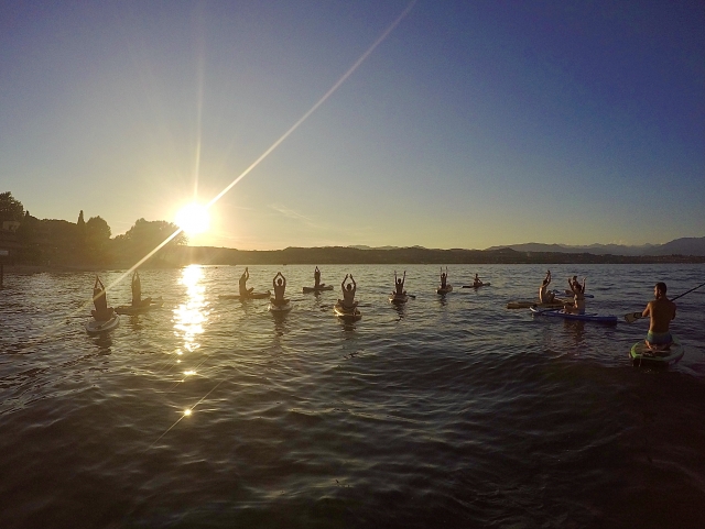  Sup coucher de soleil sur le lac de Garde 