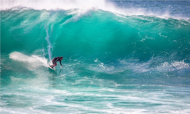 amateurs de surf près de Pise 