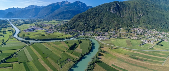 Adda-Fluss von oben 