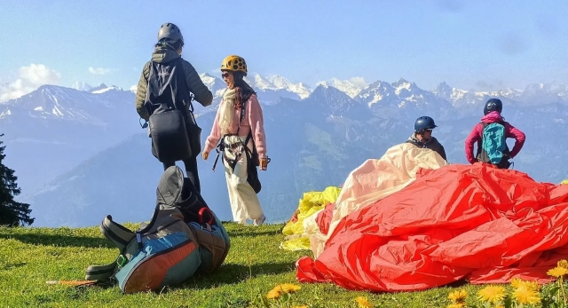 Vuelo para parapente en tándem desde Bérgamo de 15 minutos