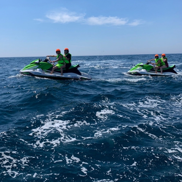 on a jet ski in Letojanni 