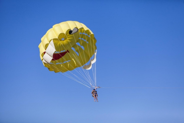 in volo con il parafly
