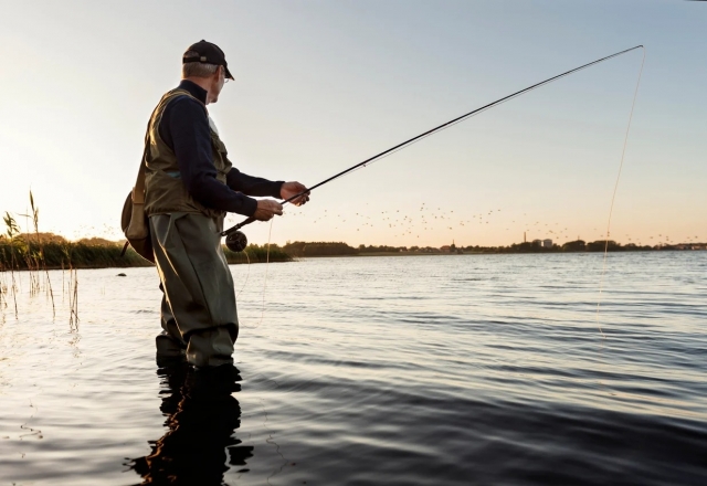  pescando en el lago 