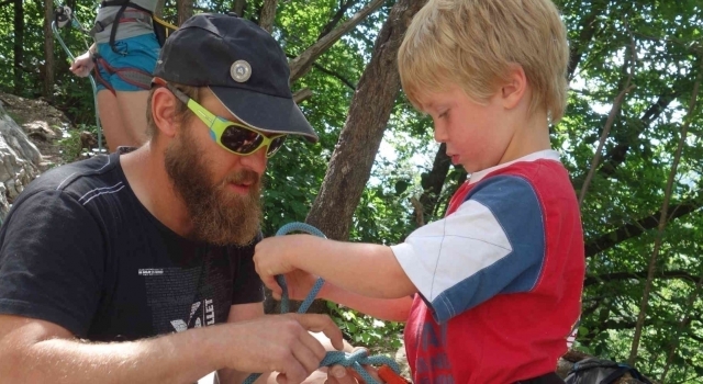 arrampicata con bambini