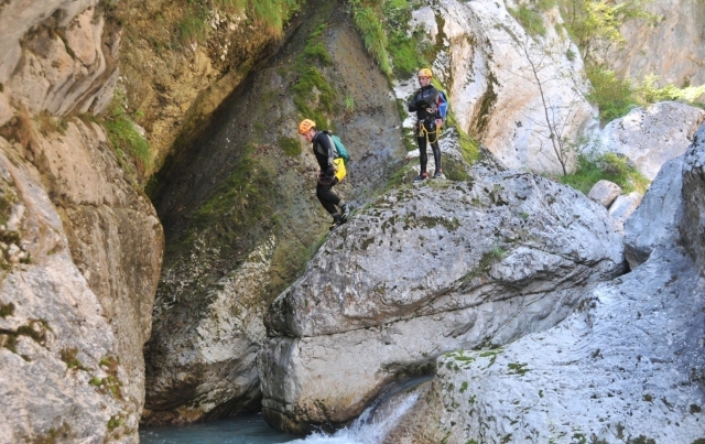  having fun canyoning 