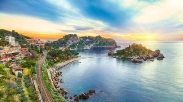  wunderschöne Aussicht auf Taormina 