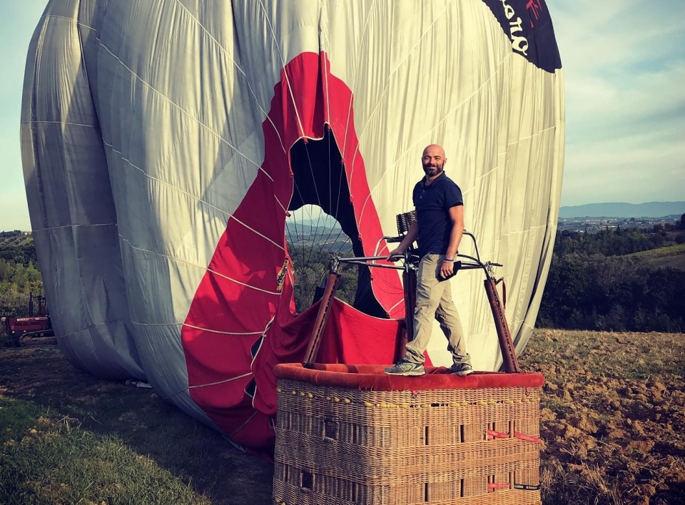 Momento del gonfiaggio del pallone