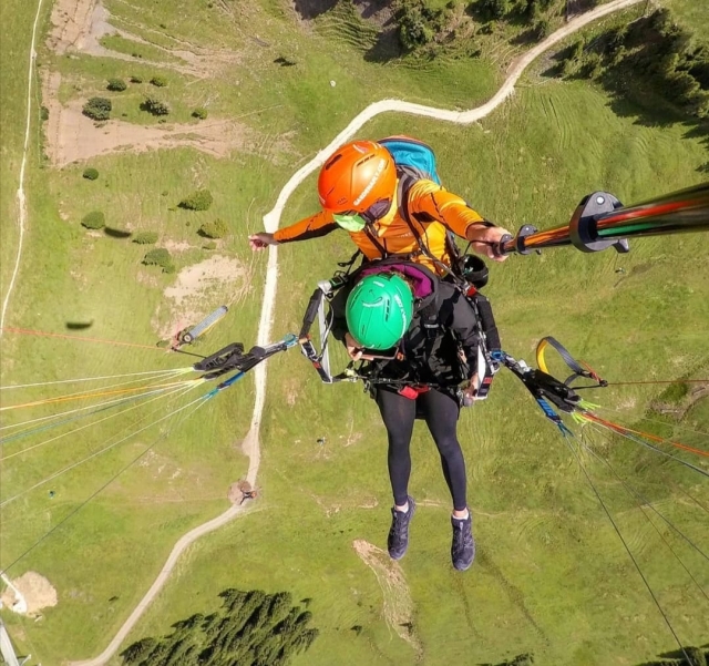 Paragliding from above 
