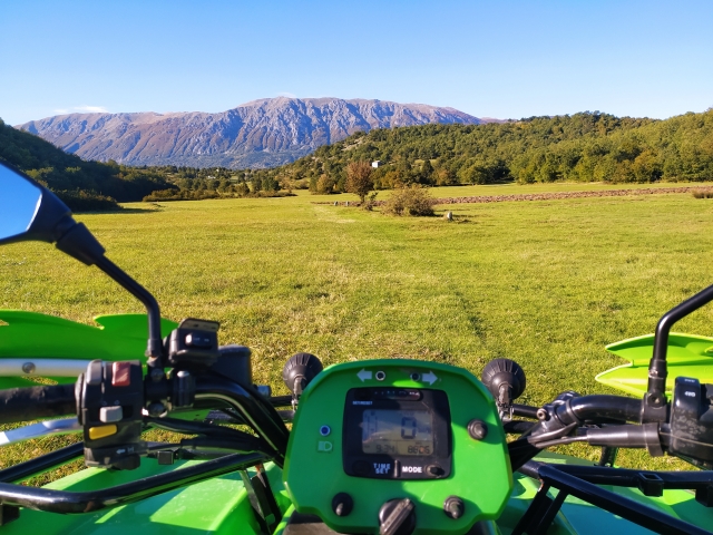  Riding one of our quads 