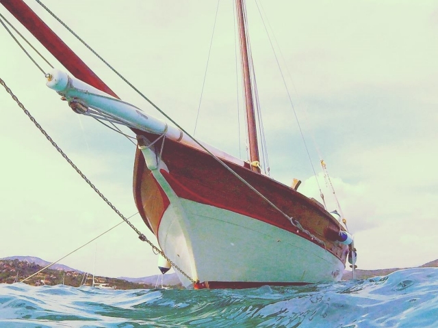  Navio de vela vintage 