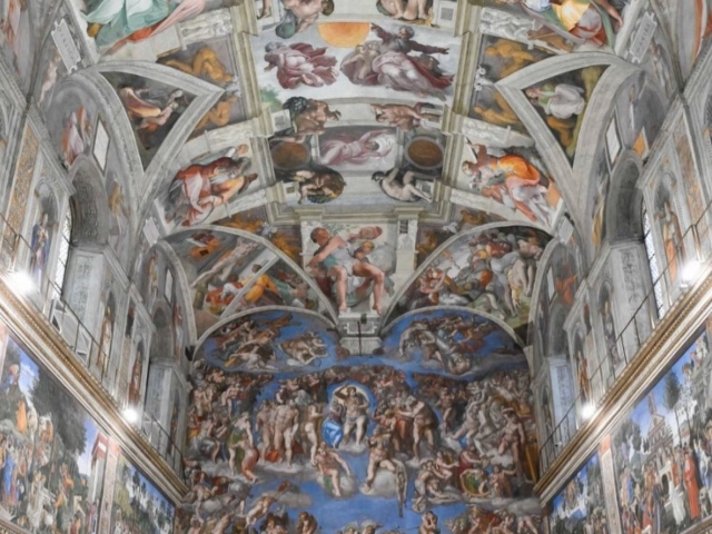  Frescoes signed Michelangelo 