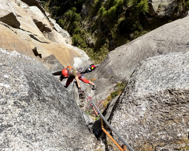  Halfway along the via ferrata 