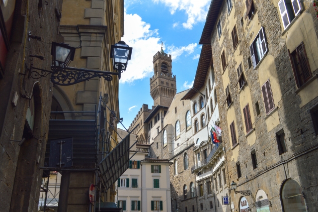 The streets leading to Palazzo Vecchio 