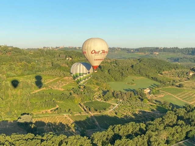 Mongolfiera group flight downstream of the Tiber, 1h