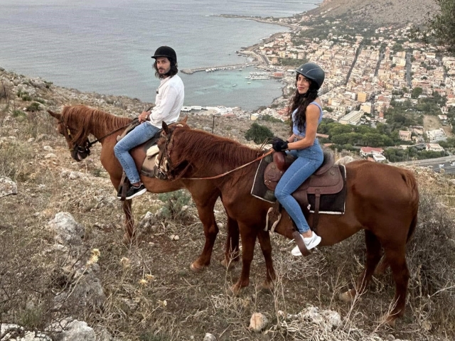 Momento di pausa per ammirare il panorama