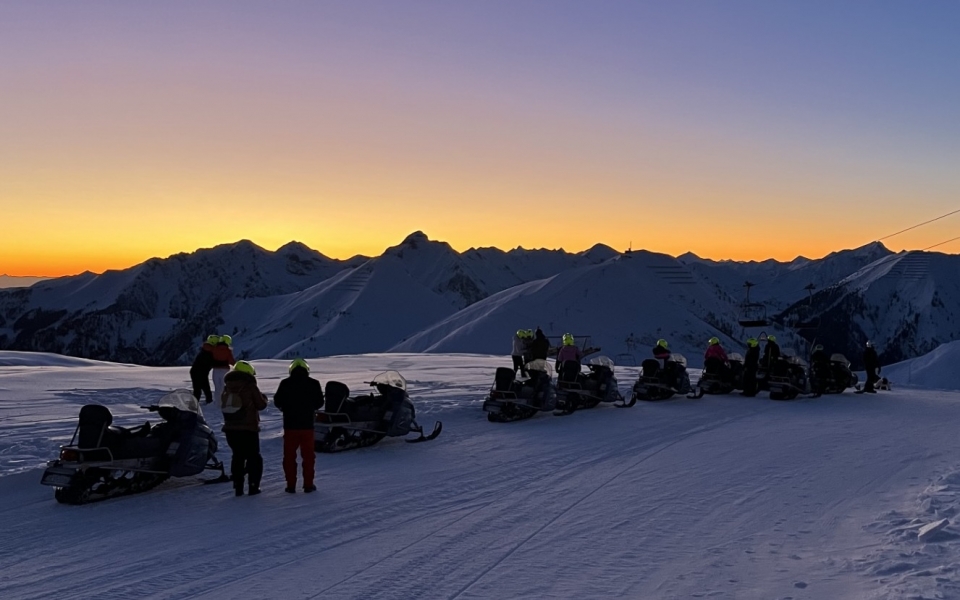 The sunset on the Orobie Alps 