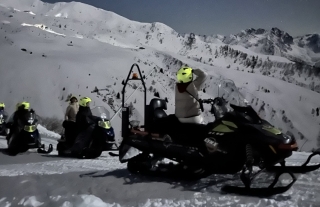 Night snowmobile tour of the Orobie Alps 3h