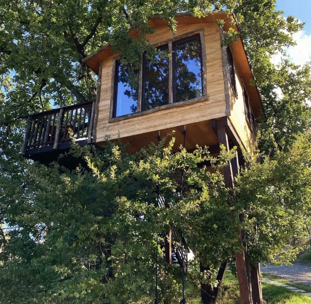 La tree house a otto metri da terra