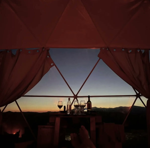 Il tramonto visto dalla cupola